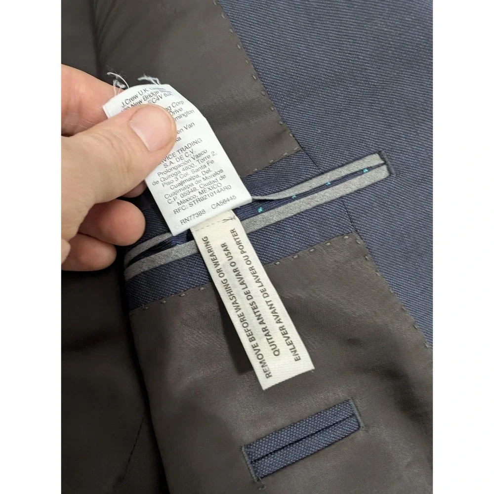J Crew Ludlow Blazer Mens 40R Navy Blue Slim Fit Wool Stretch Tollegno 1900 Flex